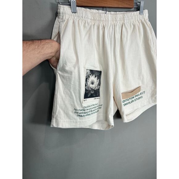 LA FLEUR DE LOTUS SHORTS Y2K Streetwear Sz M Rare Mens Stretch Grunge Retro - Picture 5 of 10